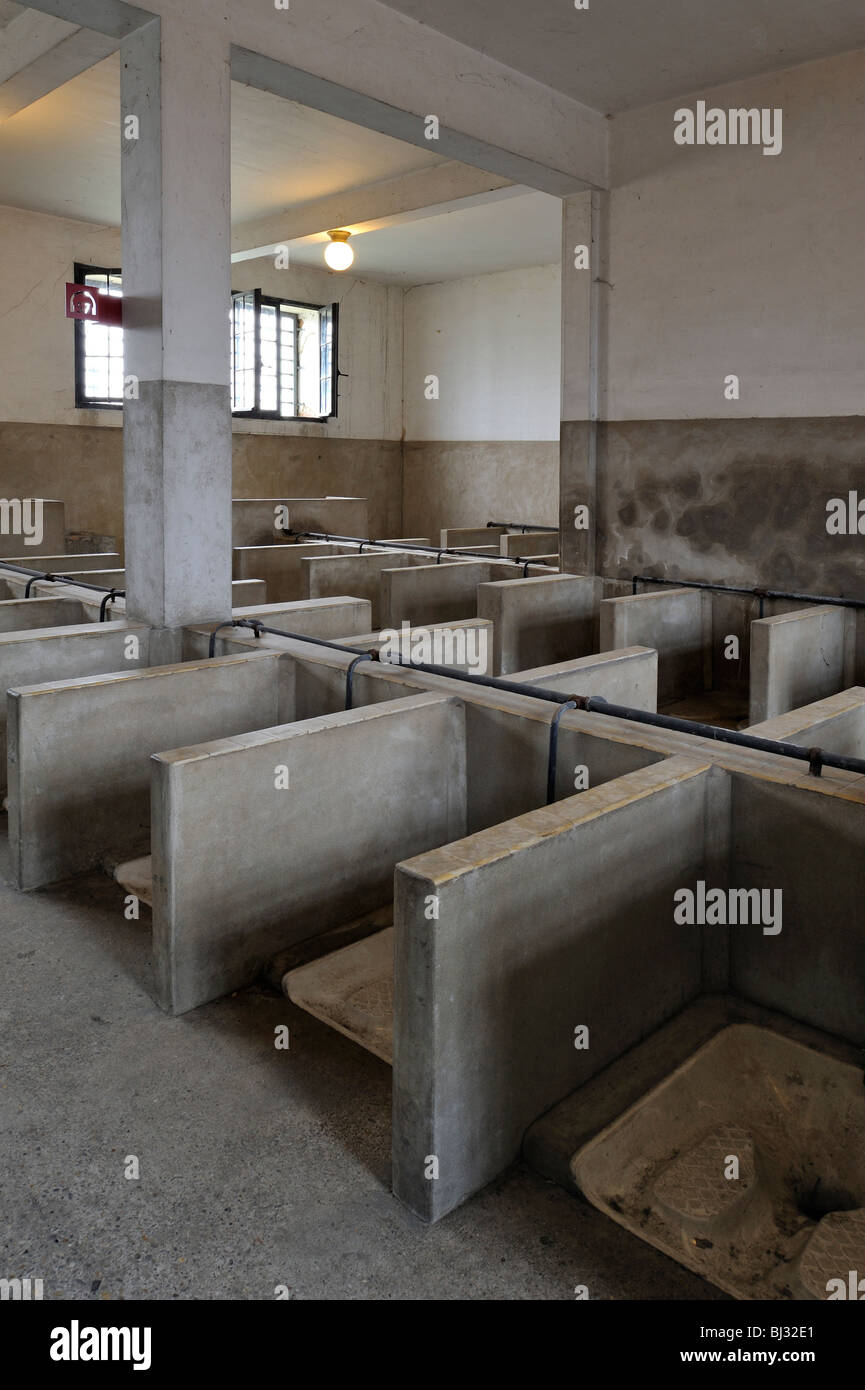 WC-Raum in Fort Breendonk, zweiten Weltkrieg zwei Konzentrationslager in Belgien Stockfoto