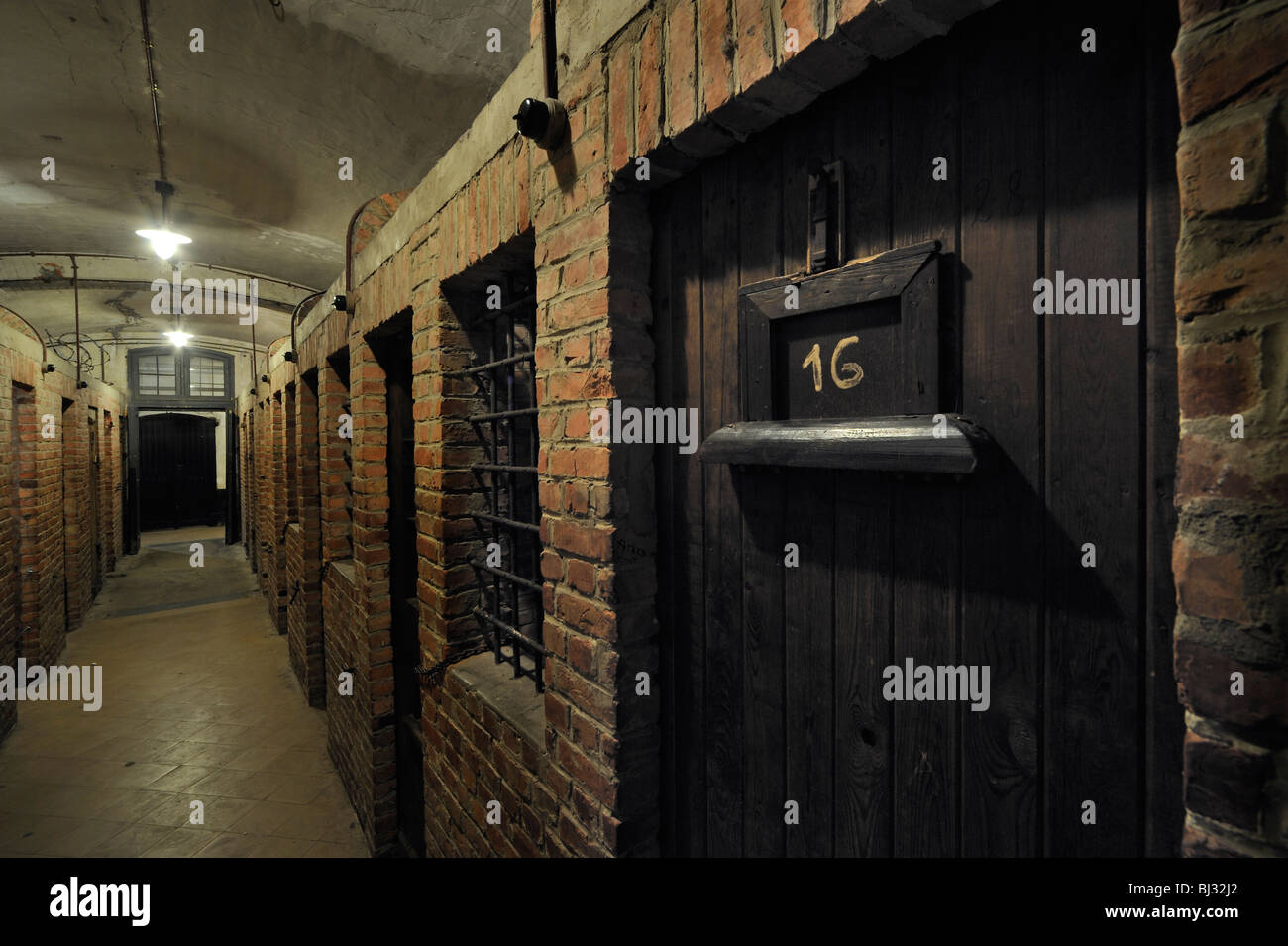 Gefängniszellen in Fort Breendonk, zweiten Weltkrieg zwei Konzentrationslager in Belgien Stockfoto