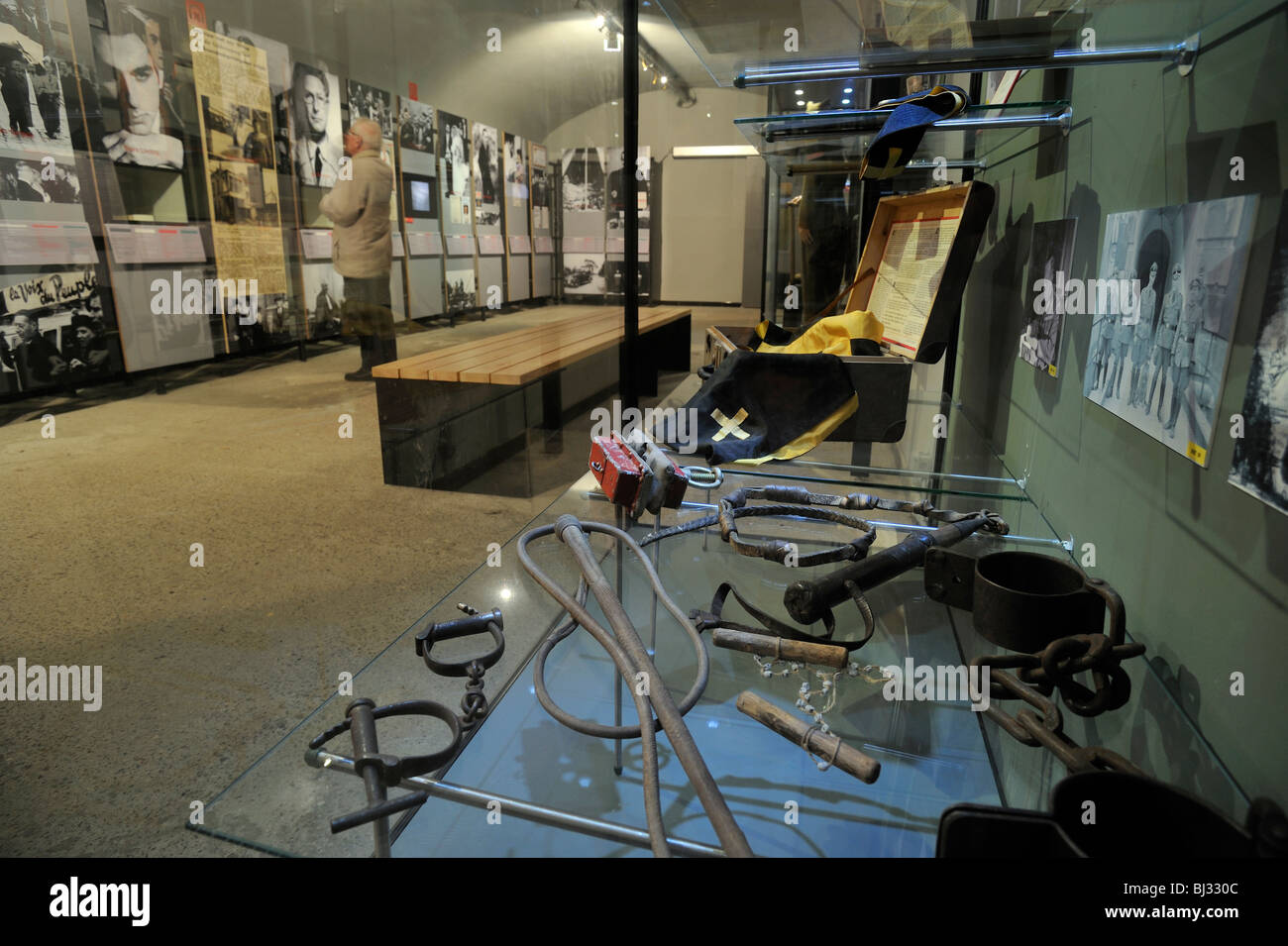 Instrumente der Folter im Musée Fort Breendonk, zweiten Weltkrieg zwei Konzentrationslager in Belgien Stockfoto