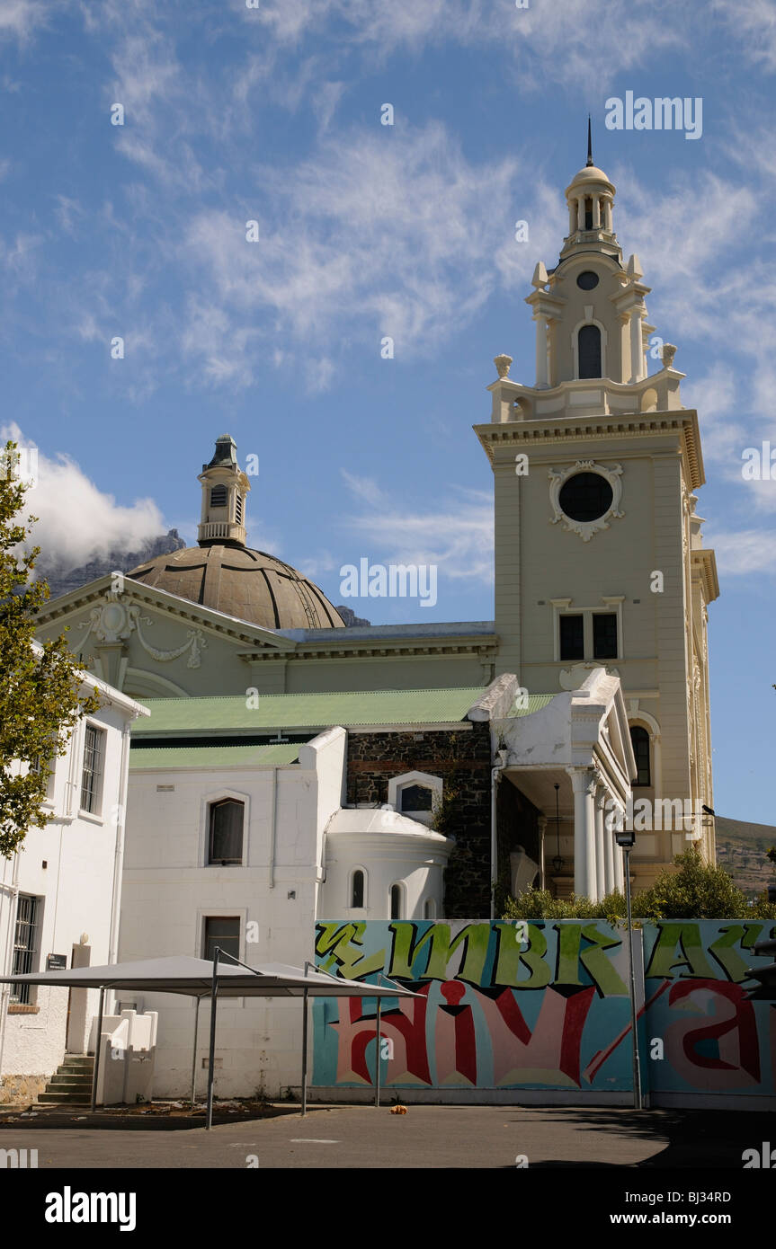 Mutter Synagoge Südafrikas Garden Shul große Synagoge in Companys Garden Kapstadt unter Tafelberg Stockfoto