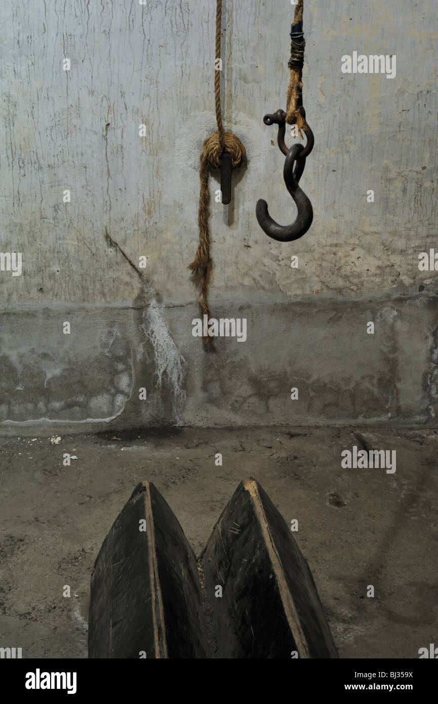 Folterkammer in der Fort Breendonk, zweiten Weltkrieg zwei Konzentrationslager in Belgien Stockfoto