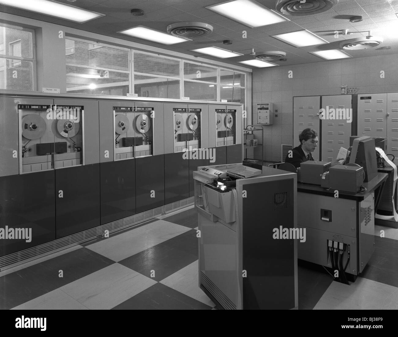 Computer Raum Szene, der Park Gate Eisen & Steel Co, Rotherham, 1964.  Künstler: Michael Walters Stockfoto