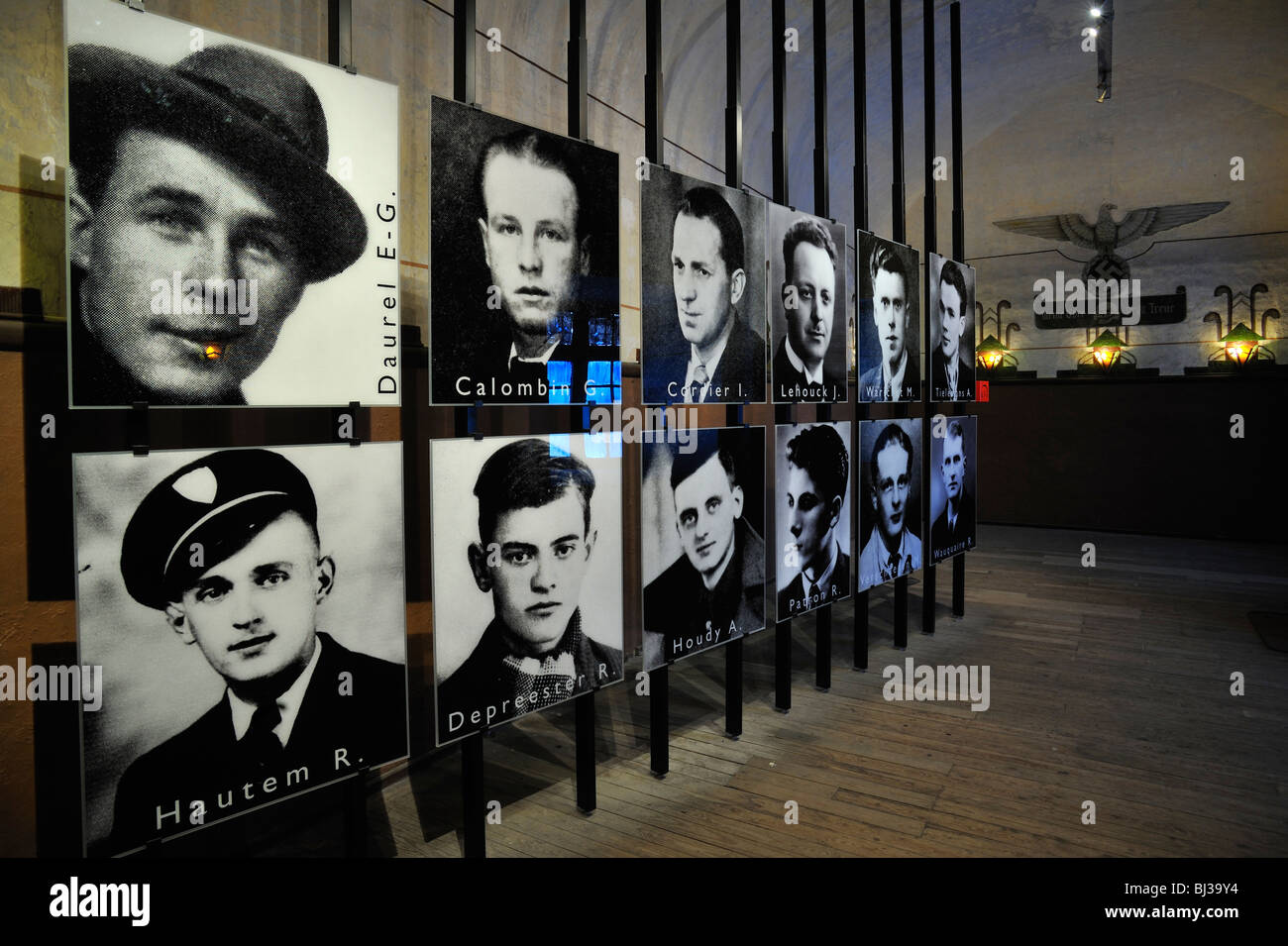 Bilder von WW2 politische Gefangene in Fort Breendonk, zweiten Weltkrieg zwei Konzentrationslager in Belgien Stockfoto