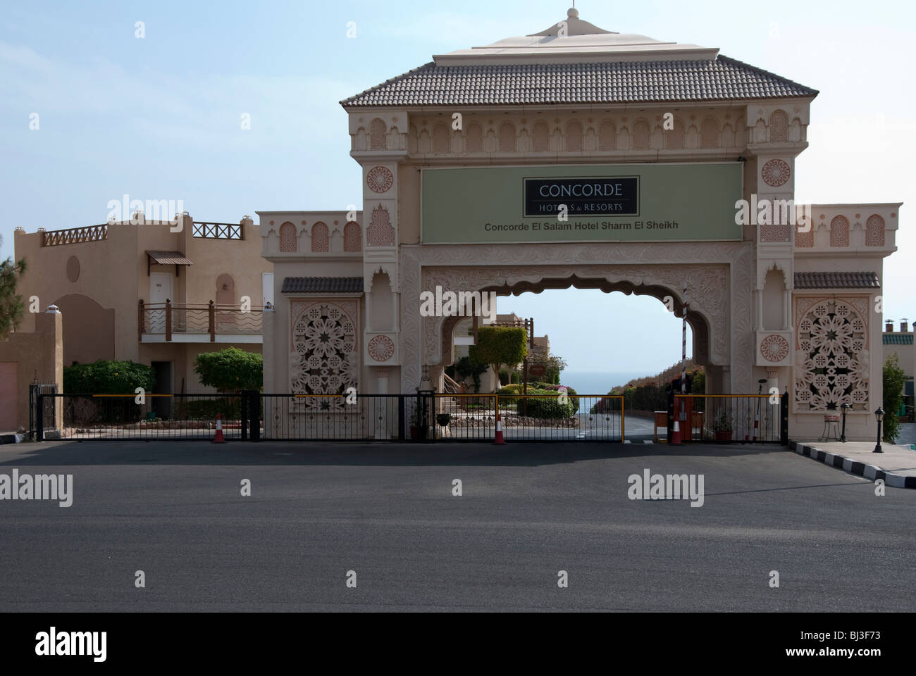 Eingang nach Concorde El Salam Luxus Hotel Sharks Bay Resort Sharm El Sheikh Stockfoto