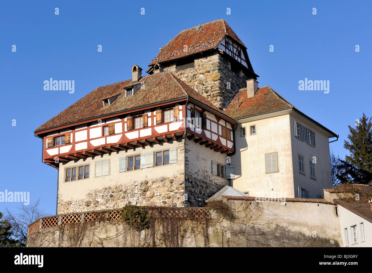 Die Frauenfelder Schloss Burg, Kanton Thurgau, Schweiz, Europa Stockfoto