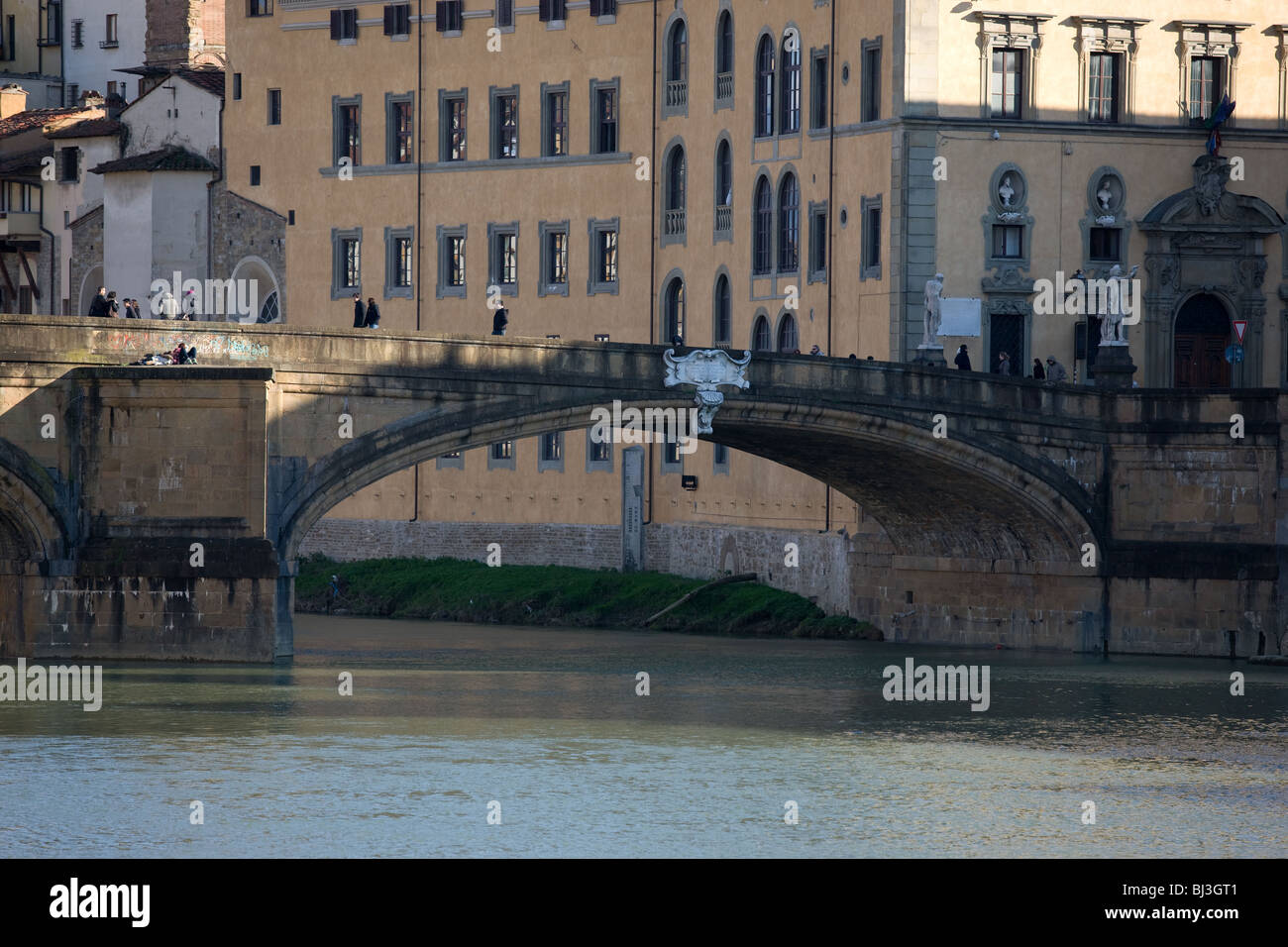 Toskana, Florenz, Santa Trinita-Brücke, Stockfoto