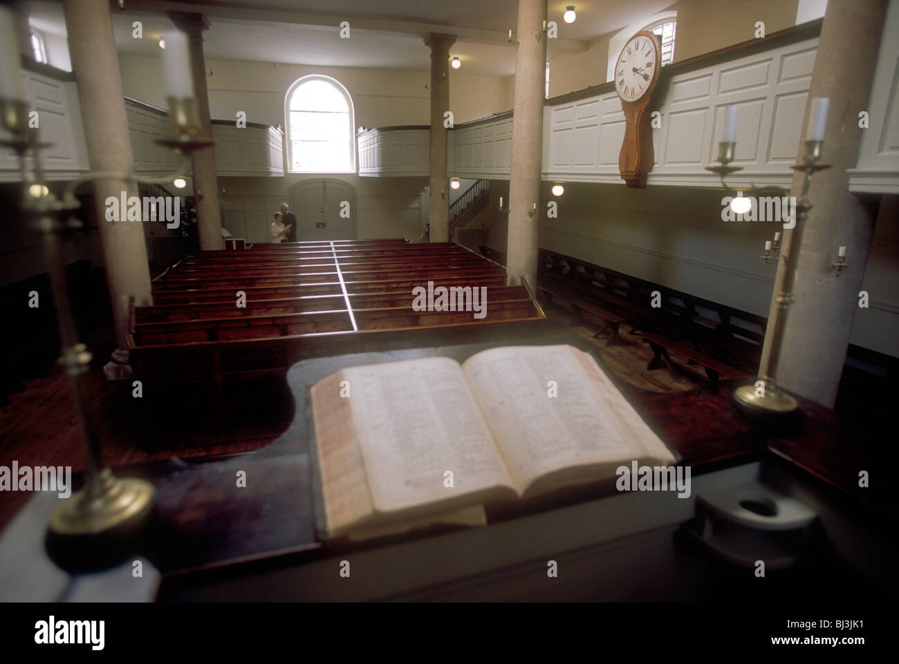 Innerhalb des neuen Raumes John Wesley Chapel, Broadmead, Bristol, England. Stockfoto