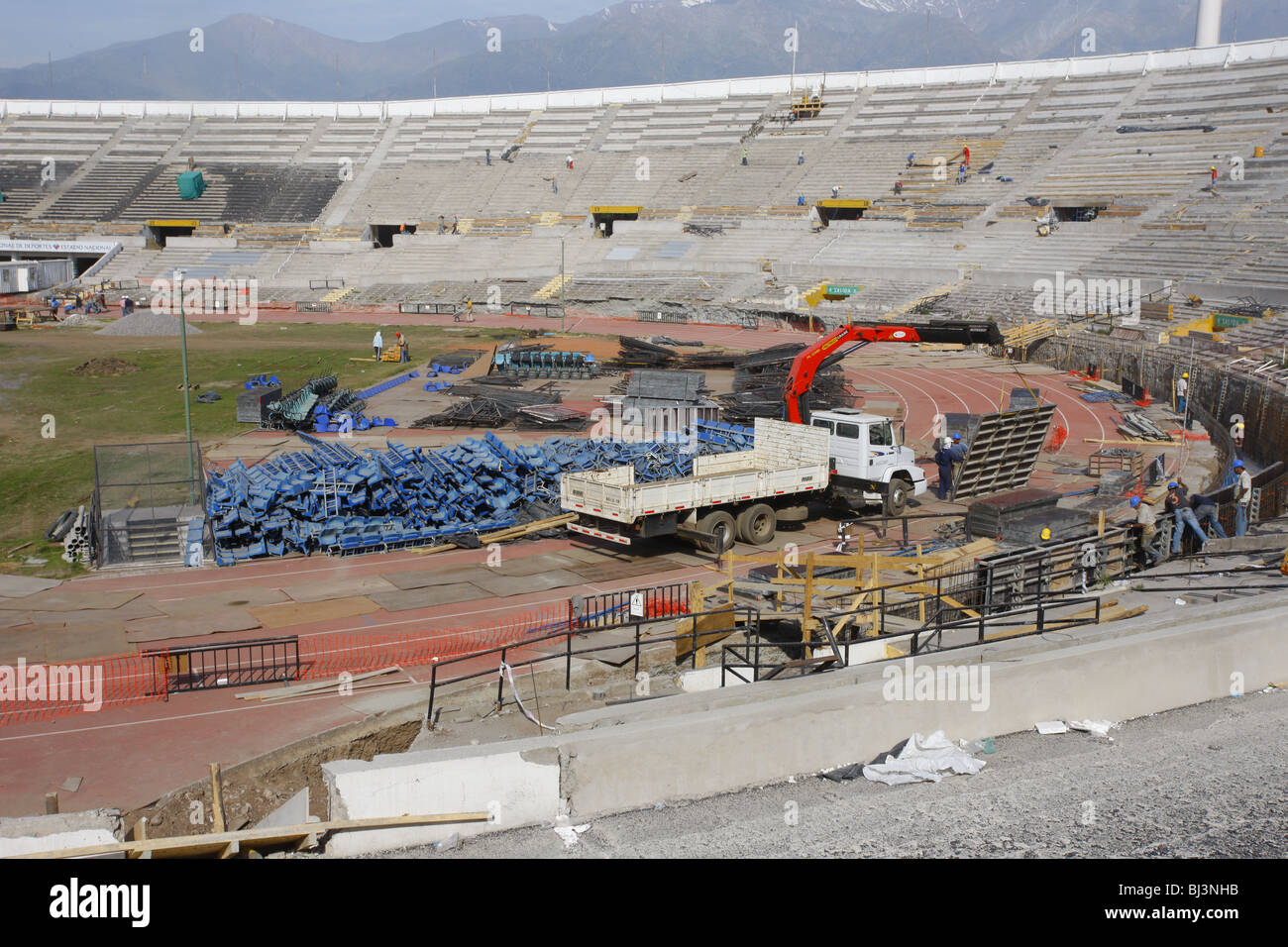 Estadio Nacional, Konzentrationslager für politische Gefangene während der Pinochet-Diktatur, Santiago de Chile, Chile, Süd Stockfoto