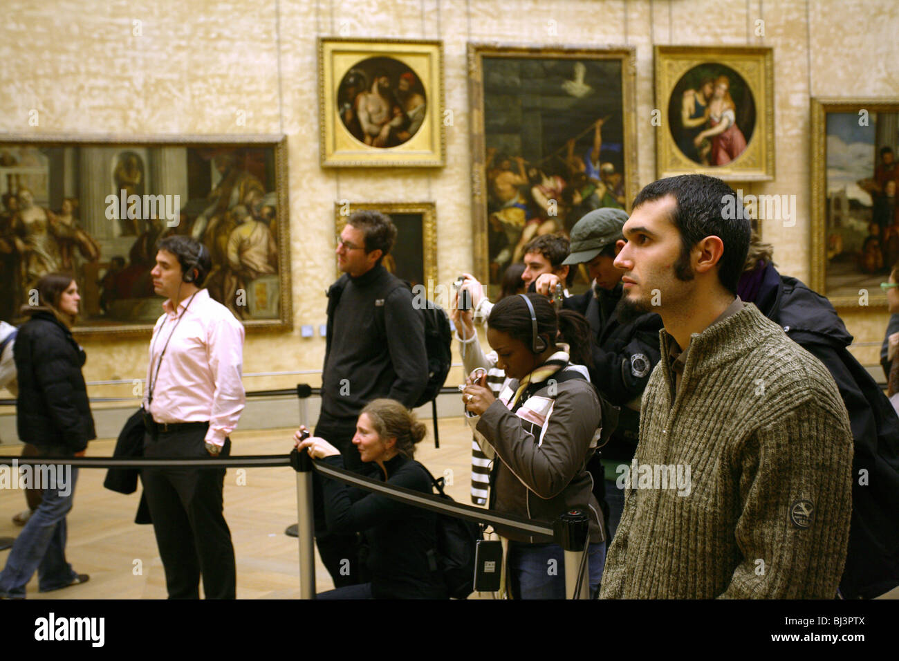 Touristen besuchen Grand Trianon, Versailles, Frankreich Stockfoto