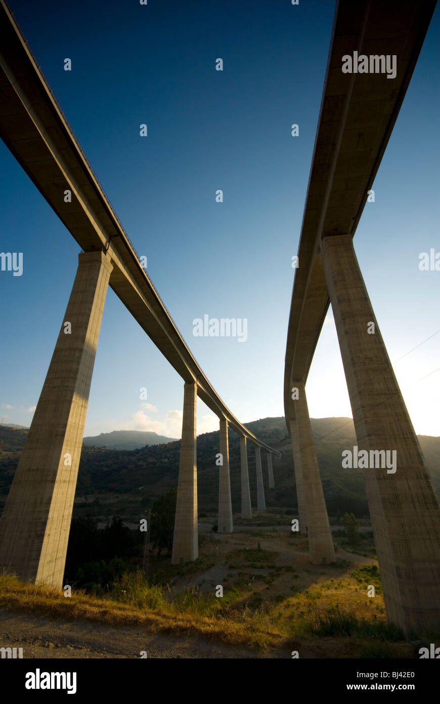 Autostrada in Sizilien Palermo mit Catania verknüpfen Stockfoto