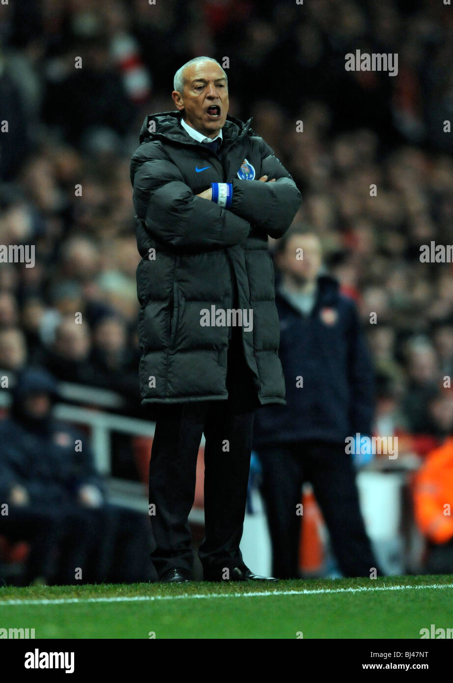 Porto-Manager Jusualdo Ferreira - Arsenal V Porto, UEFA Champions League-Achtelfinale - Rückspiel Stockfoto