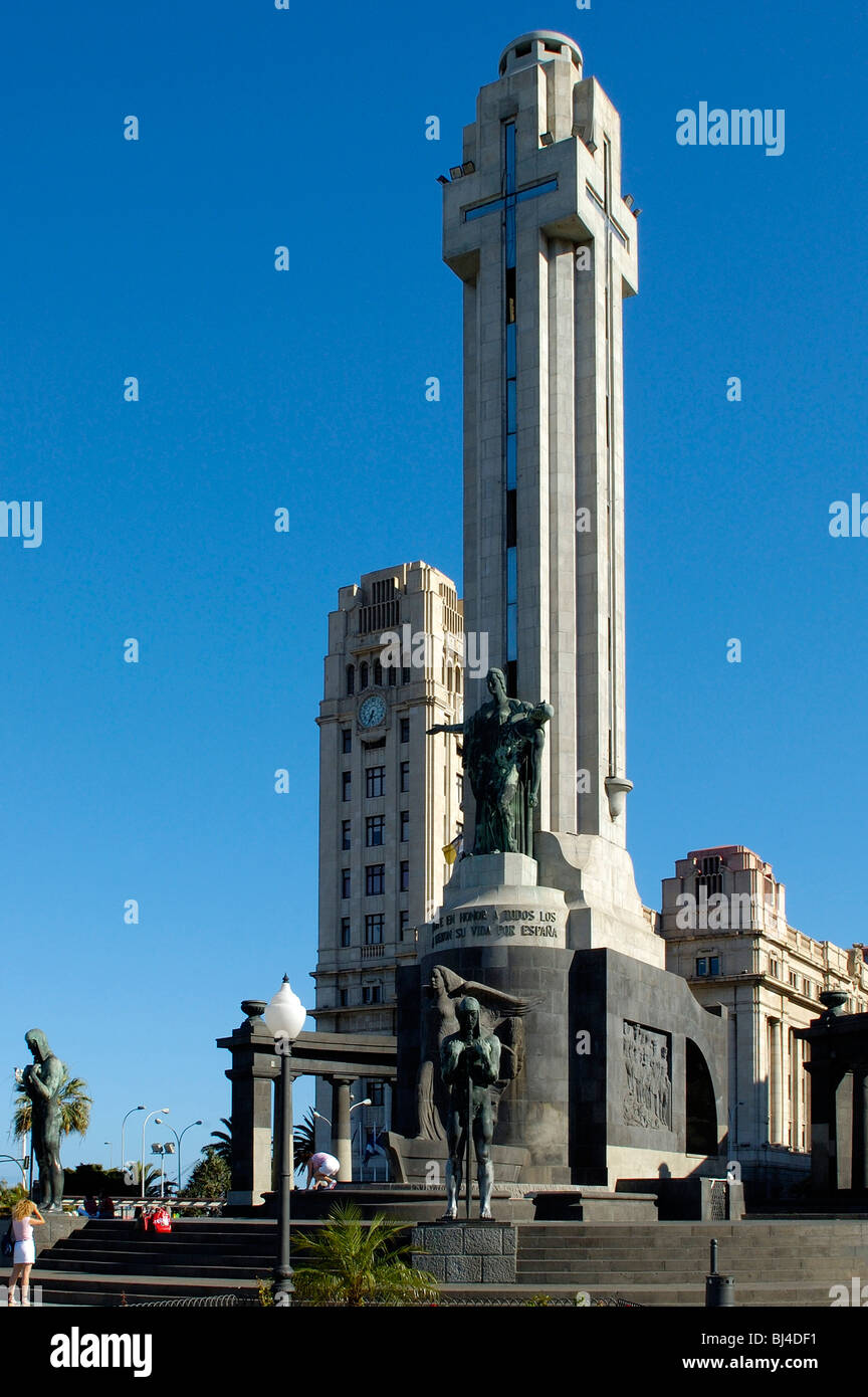 Spanien, Kanarische Inseln, Teneriffa Santa Cruz, Plaza Espana, Monumento de Los Caídos Stockfoto