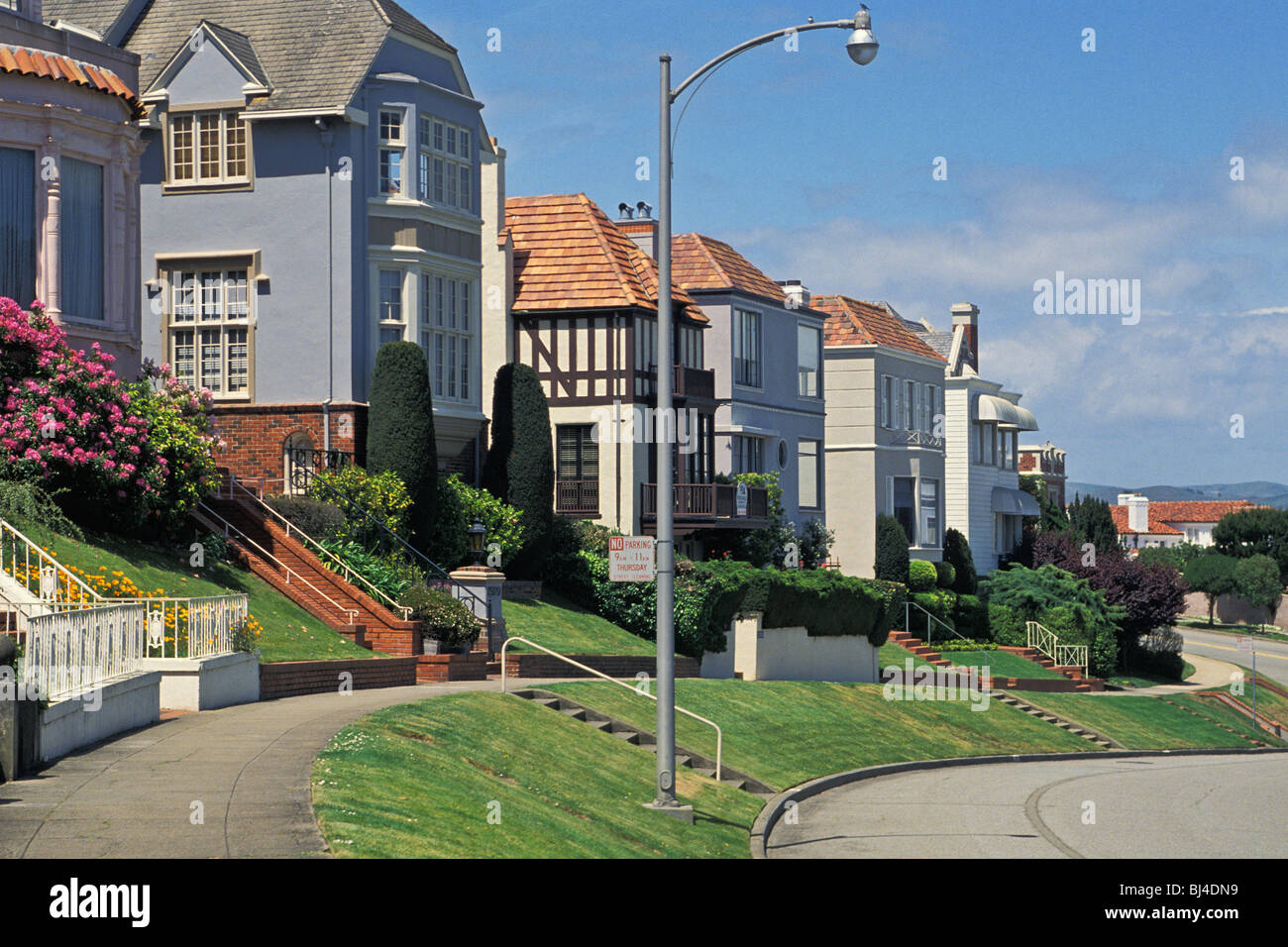 Seacliff Wohngebiet San Francisco, Kalifornien Stockfoto