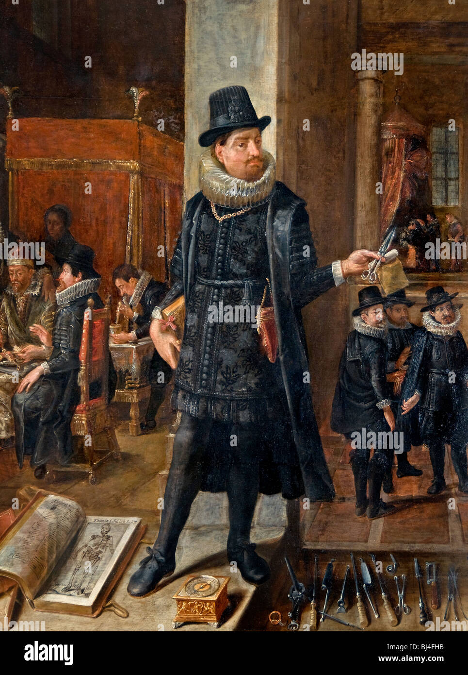 Der Arzt als Mann Ölgemälde Niederlande 1600 1625 Stockfoto