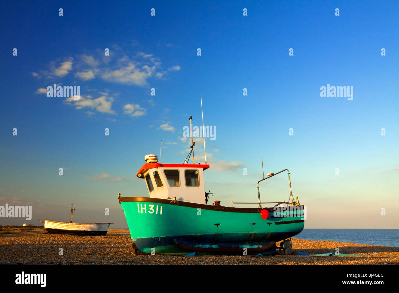 Der Strand von Aldeburgh ein Fischerdorf in Suffolk East Anglia England UK einst die Heimat des Komponisten Benjamin Britten Stockfoto