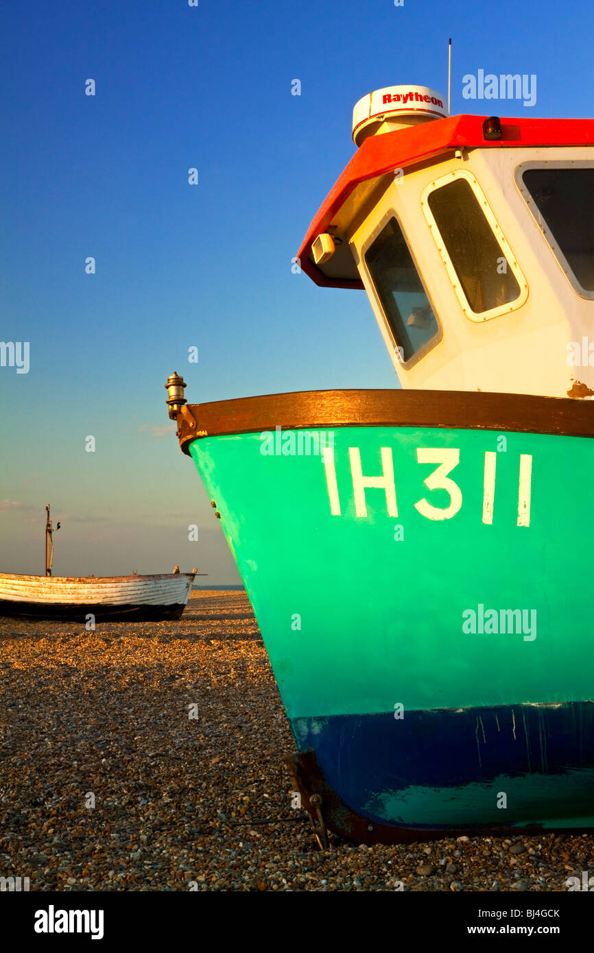 Der Strand von Aldeburgh ein Fischerdorf in Suffolk East Anglia England UK einst die Heimat des Komponisten Benjamin Britten Stockfoto