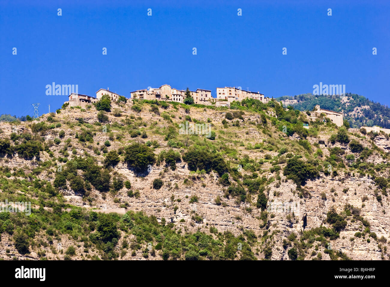 Abgelegenen Bergregionen top-Dorf von Bairols in den Alpes-Maritimes, Französische Alpen, Provence, Frankreich Stockfoto