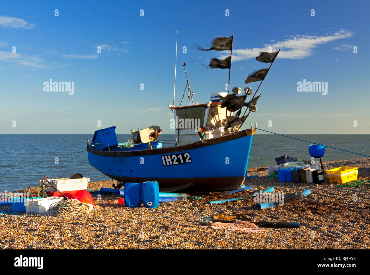 Der Strand von Aldeburgh ein Fischerdorf in Suffolk East Anglia England UK einst die Heimat des Komponisten Benjamin Britten Stockfoto