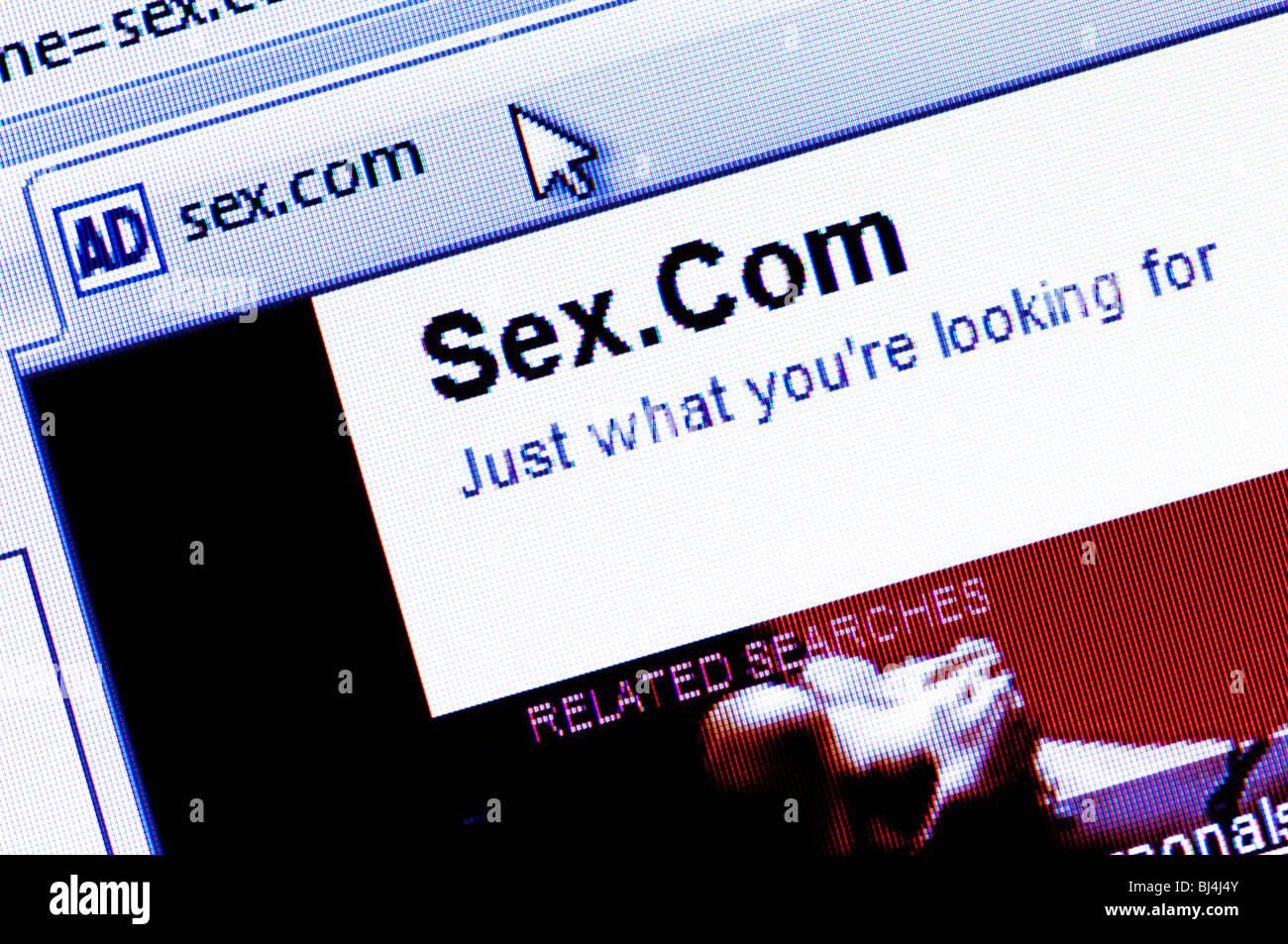 Makro Screenshot der sex Website sex ist eine der