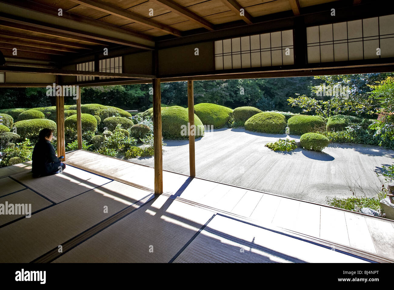 Shisendo Tempel. Erbaut im Jahre 1641 von dem Dichter Jozan Ishikawa (1582-1672). Es gehört zu der Soto-Sekte des Zen-Buddhismus. Kyoto. Japan. Stockfoto