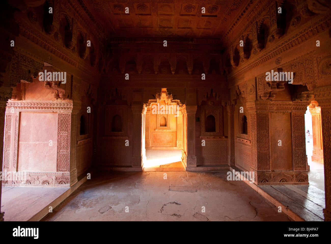 Schlossanlage in Fatehpur Sikri in Uttar Pradesh, Indien Stockfoto