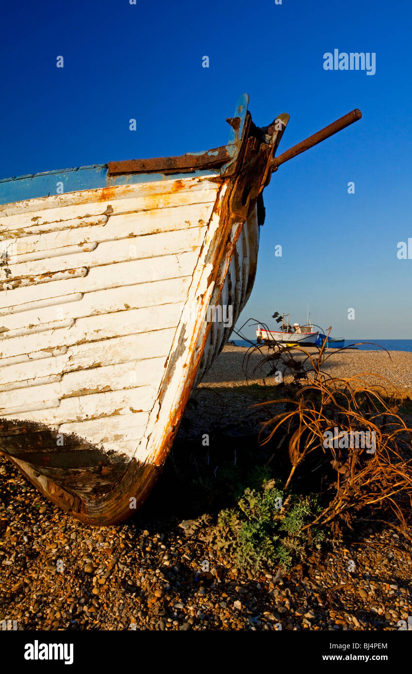 Der Strand von Aldeburgh ein Fischerdorf in Suffolk East Anglia England UK einst die Heimat des Komponisten Benjamin Britten Stockfoto