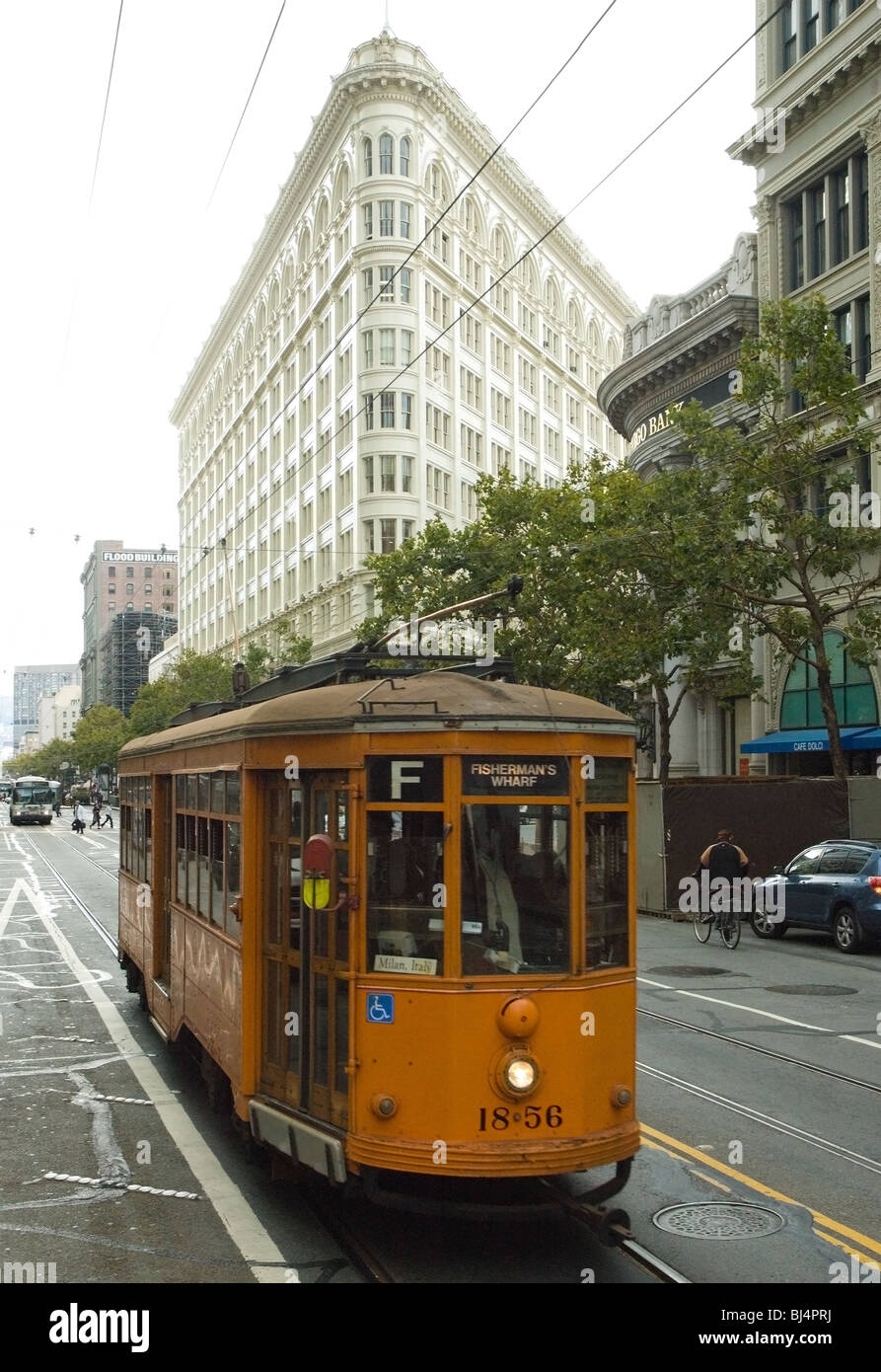 Historische Straße Auto auf Market Street, San Francisco, Kalifornien USA Stockfoto