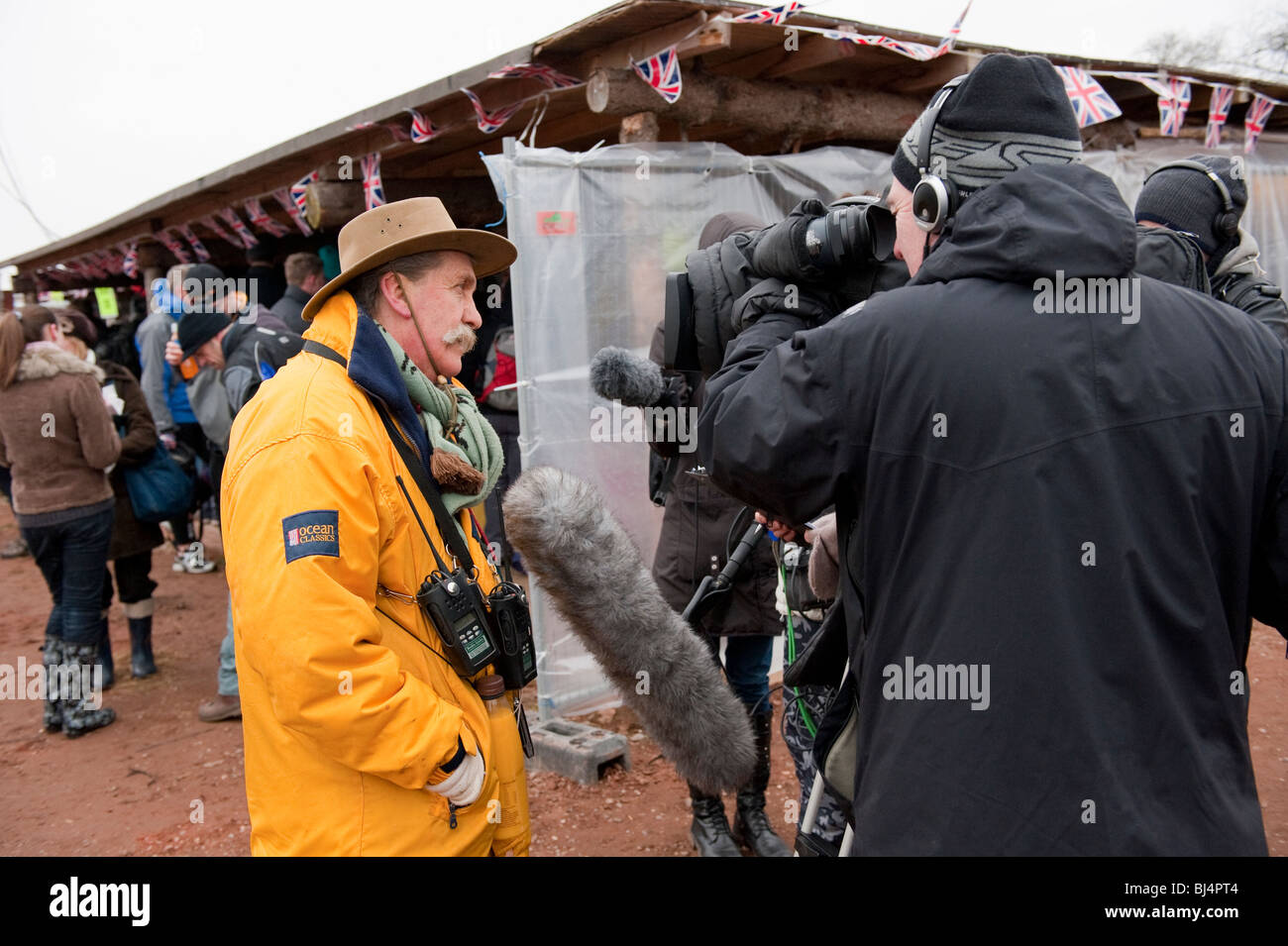 Herr Maus, bei harten Kerl Veranstaltung befragt Stockfoto