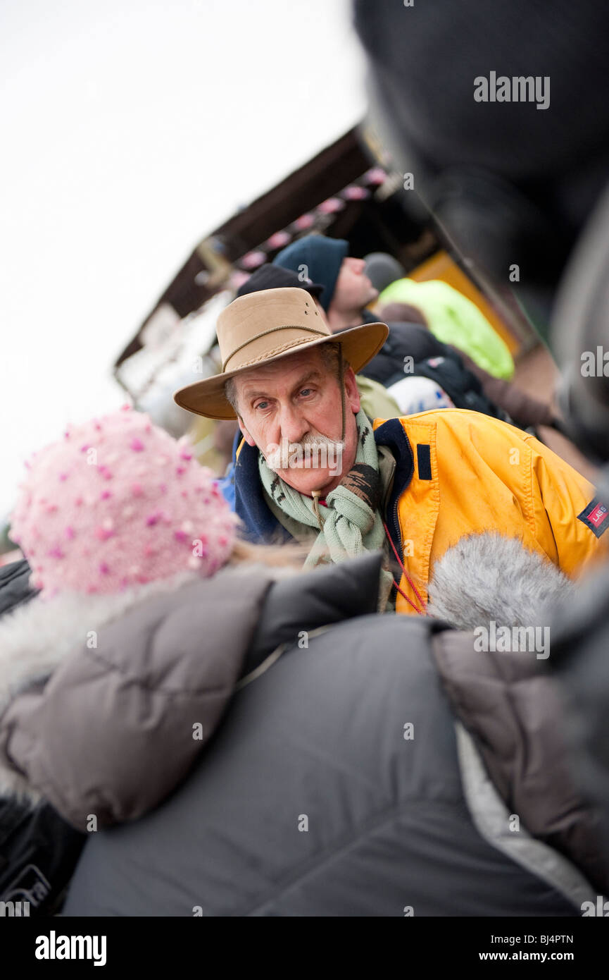 Herr Maus, bei harten Kerl Veranstaltung befragt Stockfoto