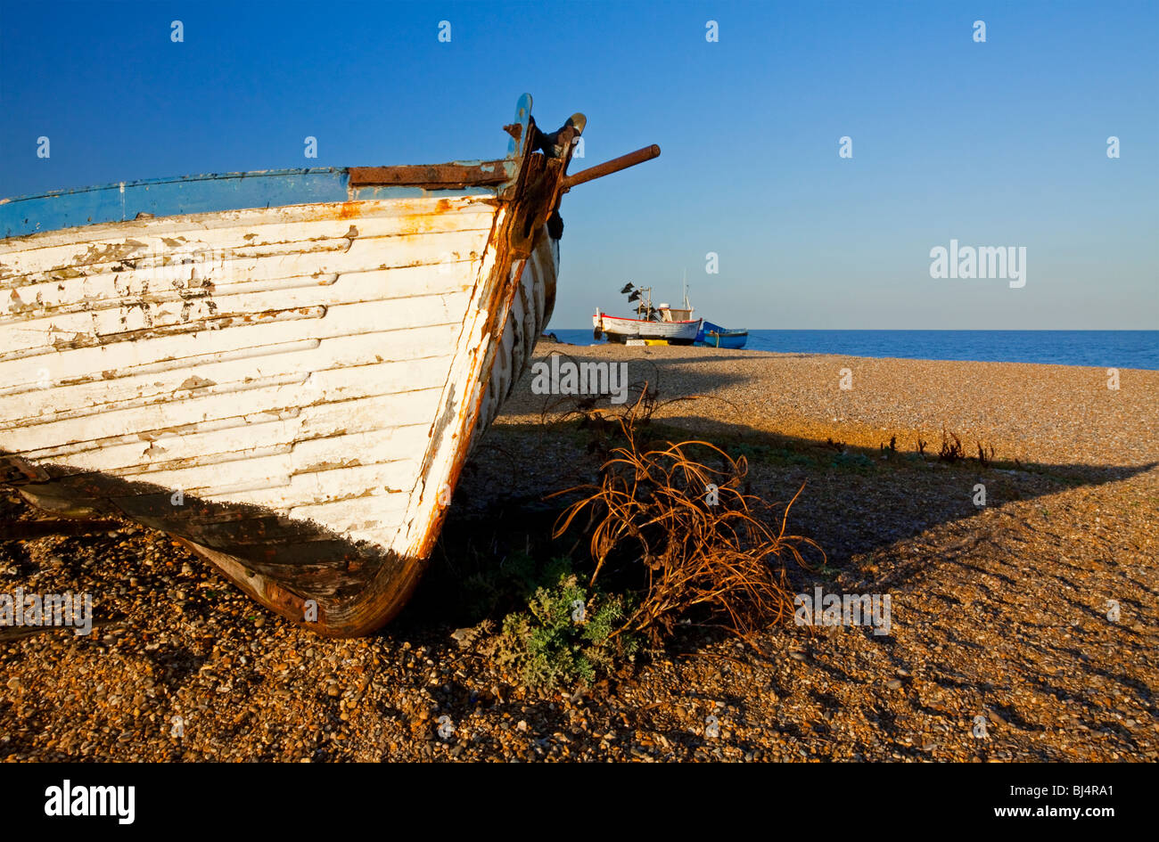 Der Strand von Aldeburgh ein Fischerdorf in Suffolk East Anglia England UK einst die Heimat des Komponisten Benjamin Britten Stockfoto