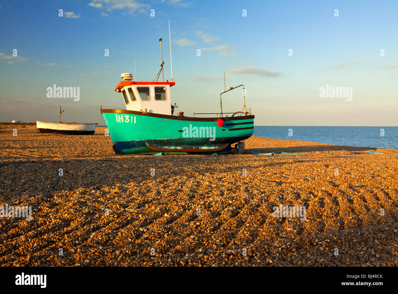 Der Strand von Aldeburgh ein Fischerdorf in Suffolk East Anglia England UK einst die Heimat des Komponisten Benjamin Britten Stockfoto
