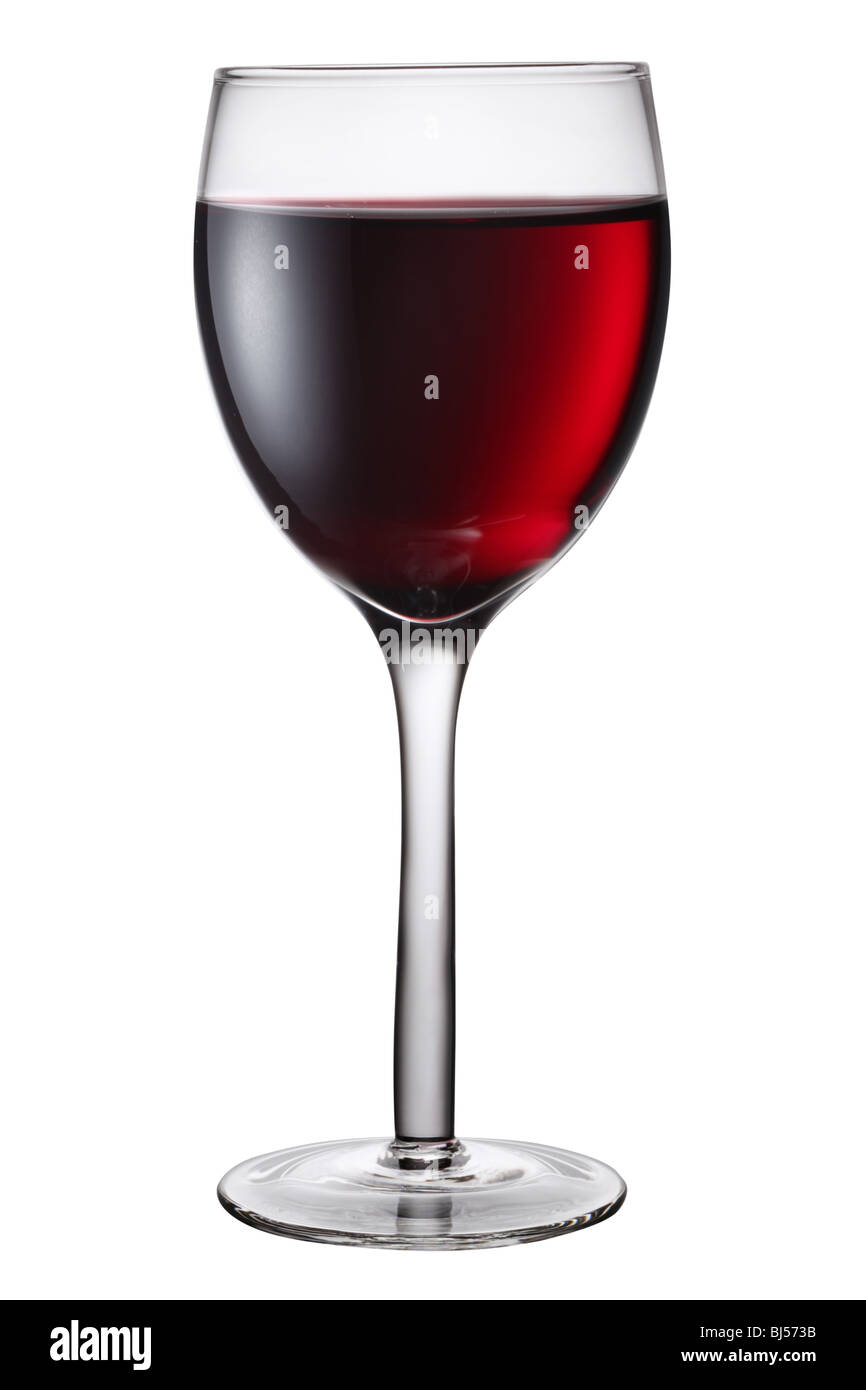 Glas Rotwein Stockfoto