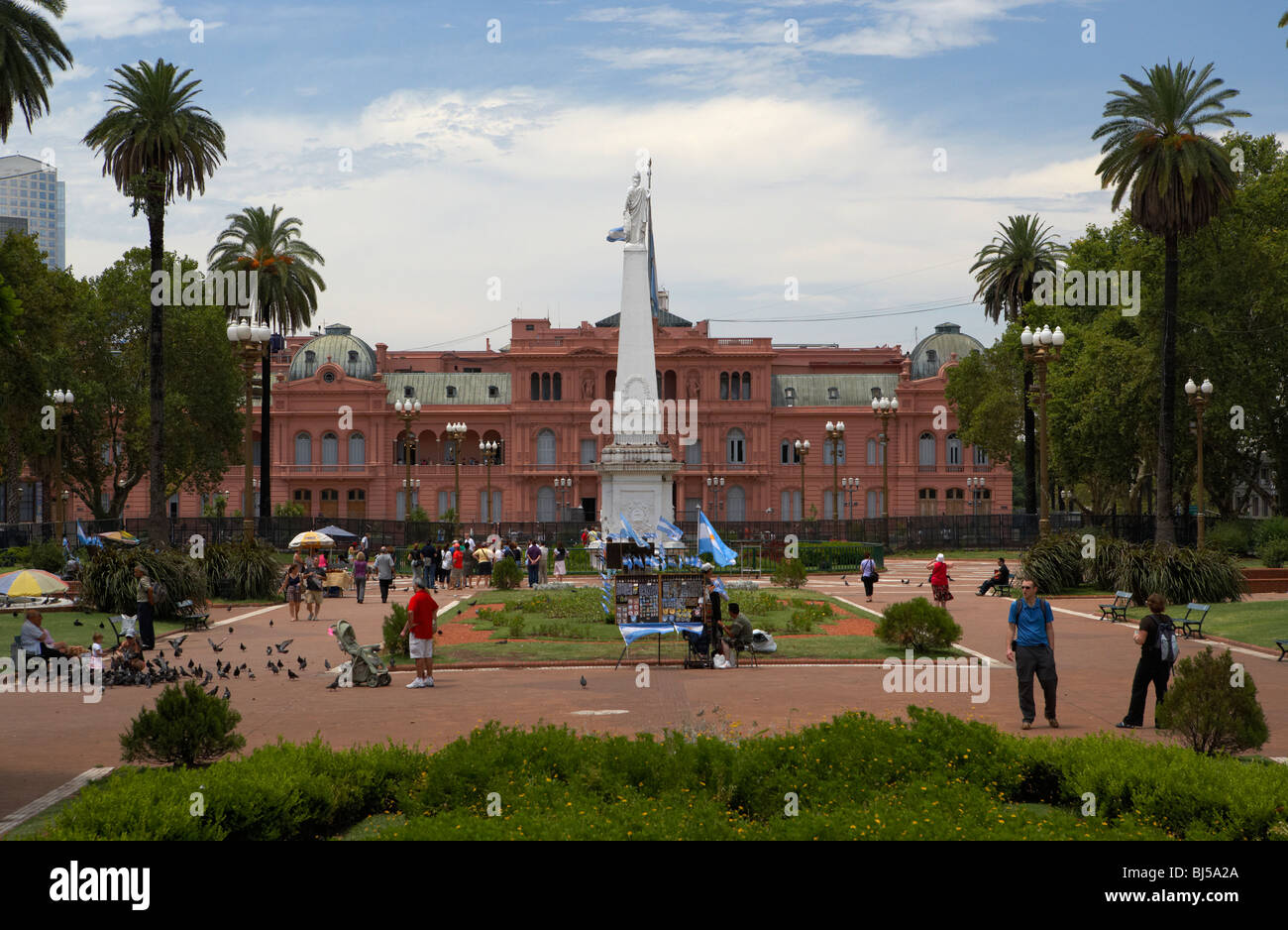 Plaza de Mayo und Casa Rosada Monserrat Bezirk Hauptstadt Buenos Aires Bundesrepublik Argentinien in Südamerika Stockfoto