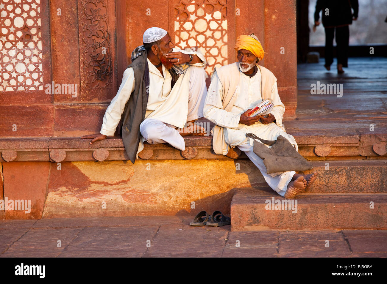 Im Inneren der Freitagsmoschee in Fatehpur Sikri Indien Stockfoto