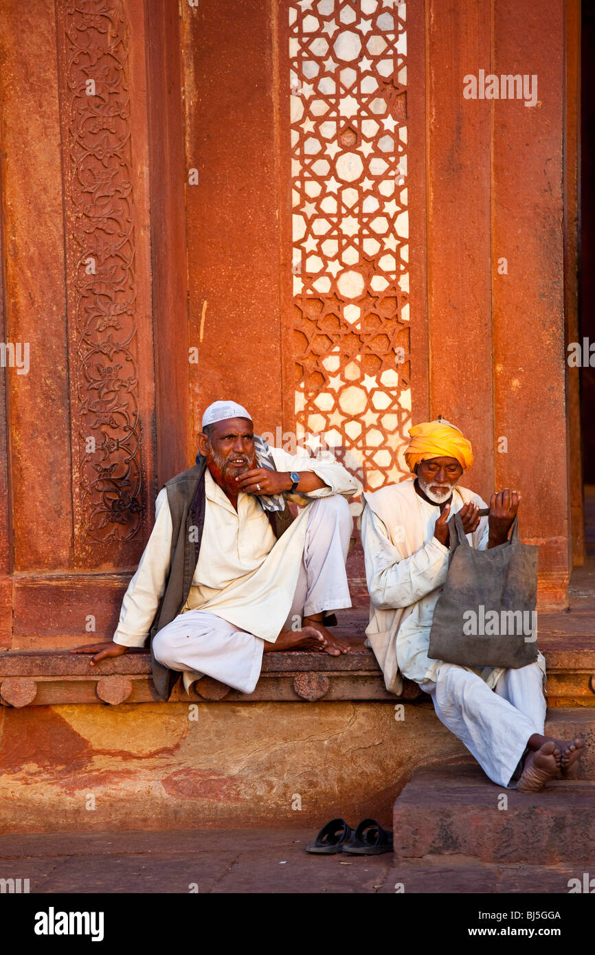 Im Inneren der Freitagsmoschee in Fatehpur Sikri Indien Stockfoto