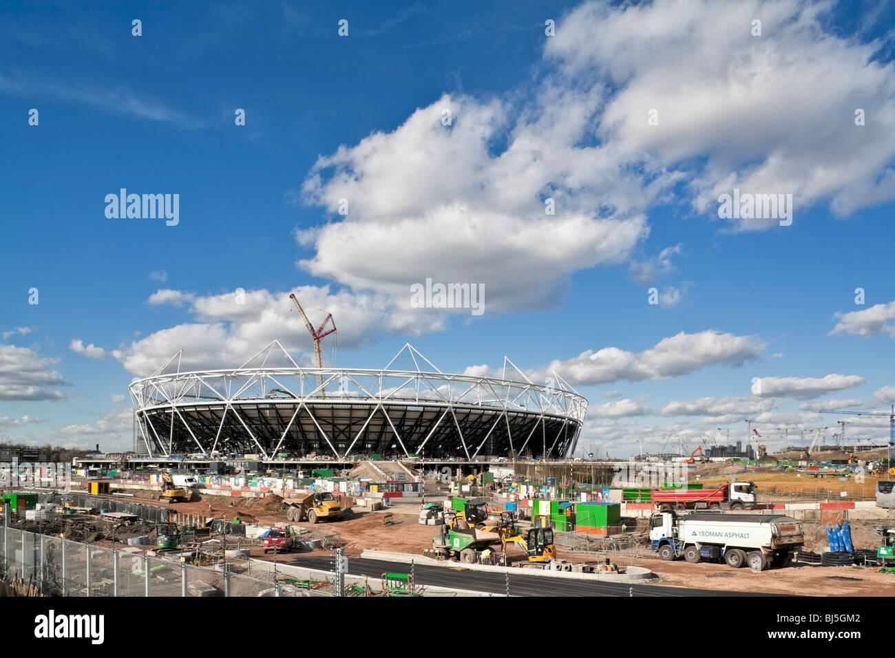 Das Olympiastadion Standort in Stratford, London. Stockfoto