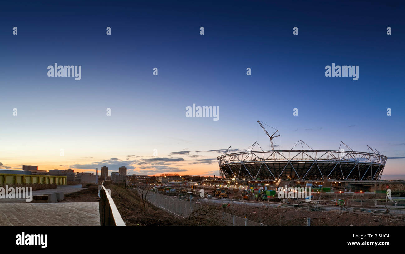 Das Olympiastadion Standort in Stratford, London. Stockfoto