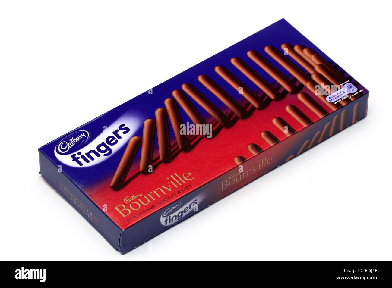 Schachtel mit Cadbury Bournville Schokolade Finger Stockfoto
