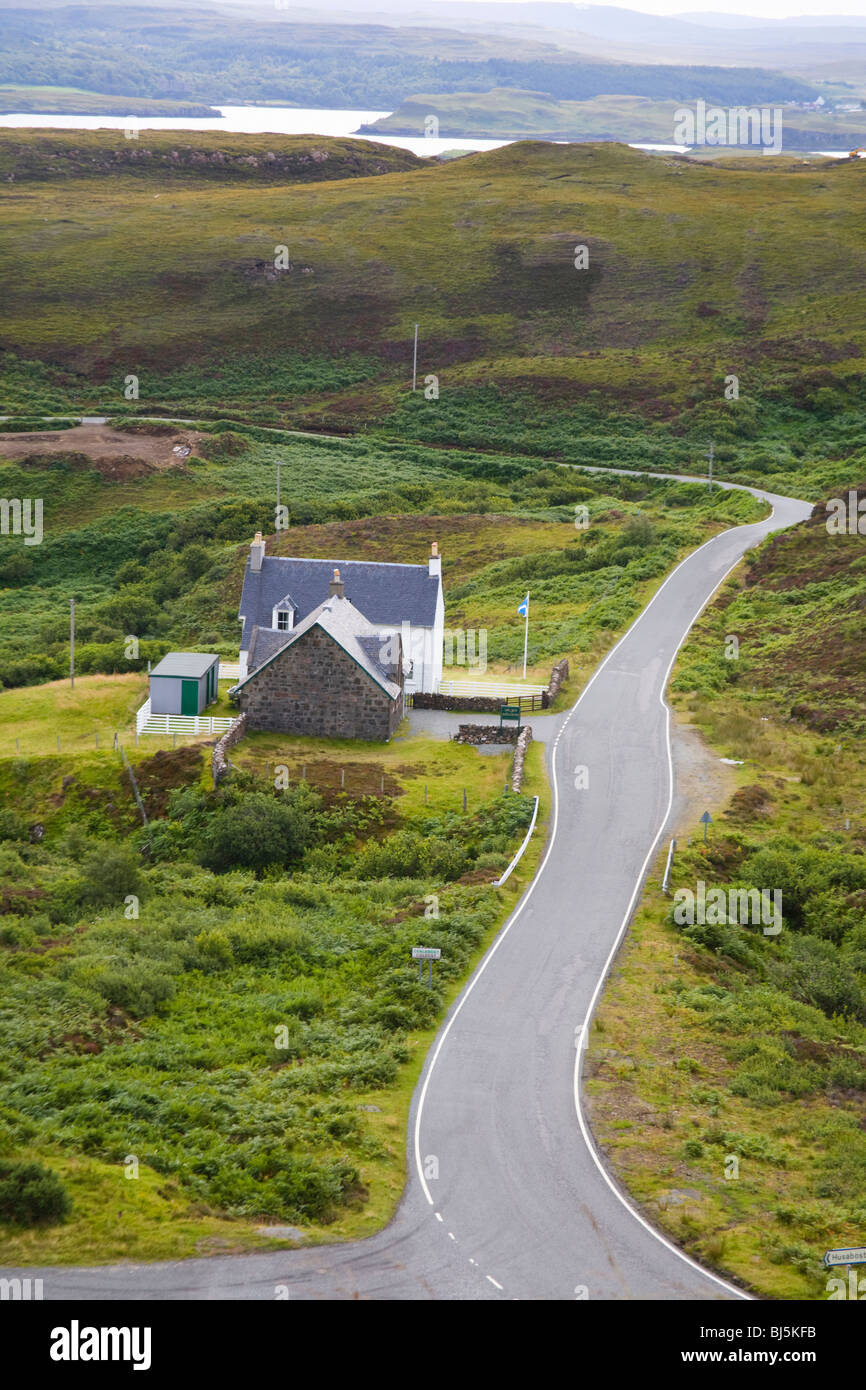 Einspurigen Straße auf der Isle Of Skye Stockfoto