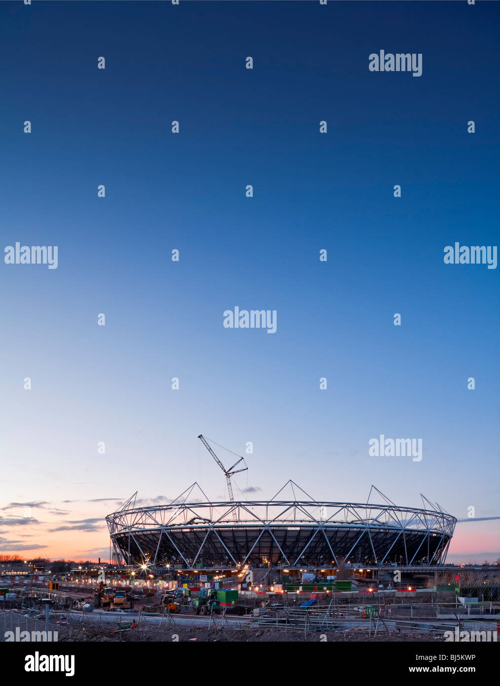 Das Olympiastadion Standort in Stratford, London. Stockfoto