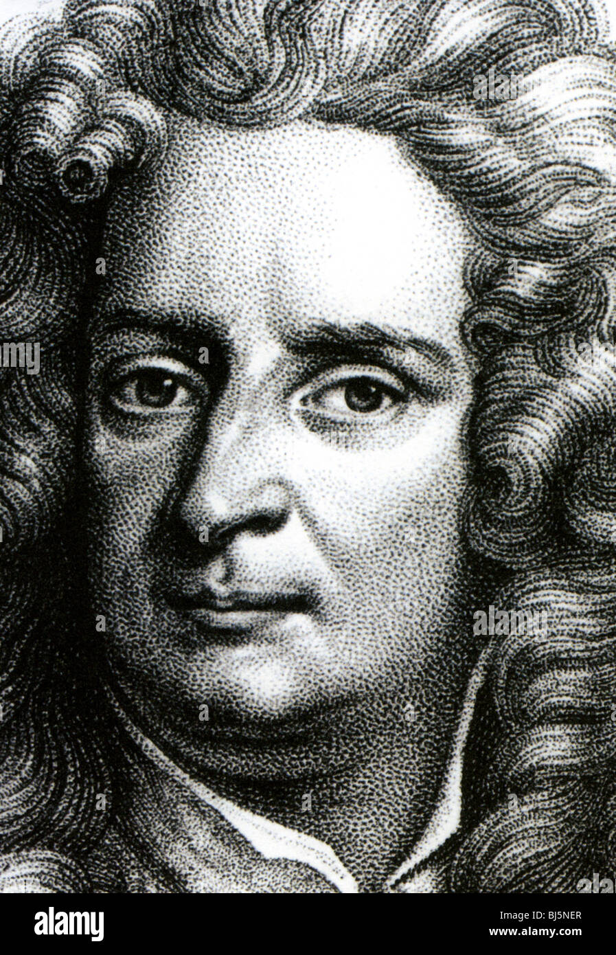 SIR ISAAC NEWTON - englische Wissenschaftler und Mathematiker (1642-1727) Stockfoto