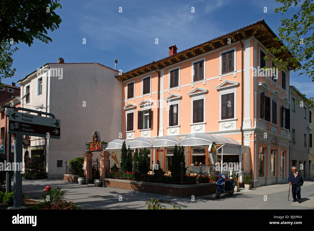 Izola, Isola, Altstadt mit ihren typischen Häusern, italienischen Stil, Slowenien Stockfoto