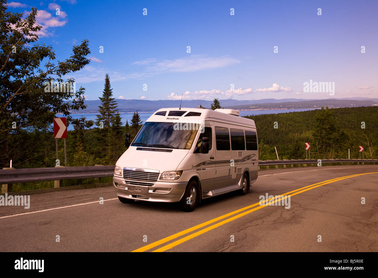 Der robust schön und leicht reiste Gaspe-Halbinsel ist eine ideale RV Urlaubsziel Quebec Kanada Stockfoto