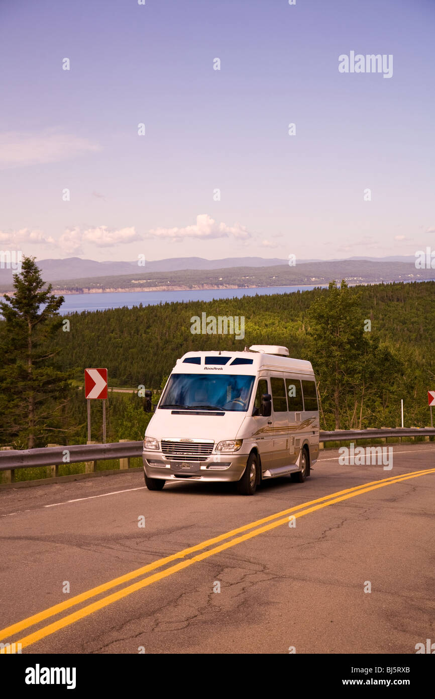 Der robust schön und leicht reiste Gaspe-Halbinsel ist eine ideale RV Urlaubsziel Quebec Kanada Stockfoto
