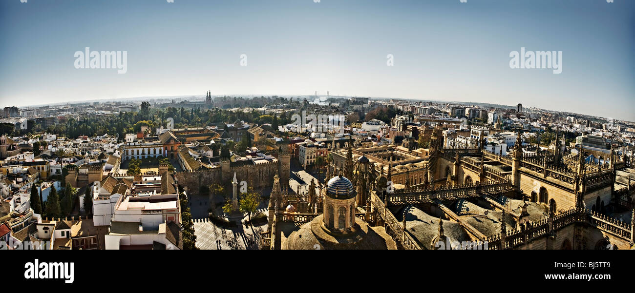 Panorama von Sevilla, Spanien. Stockfoto