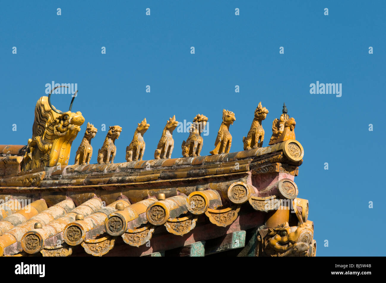 Dach-Detail verbotenen Stadt Peking China Stockfoto