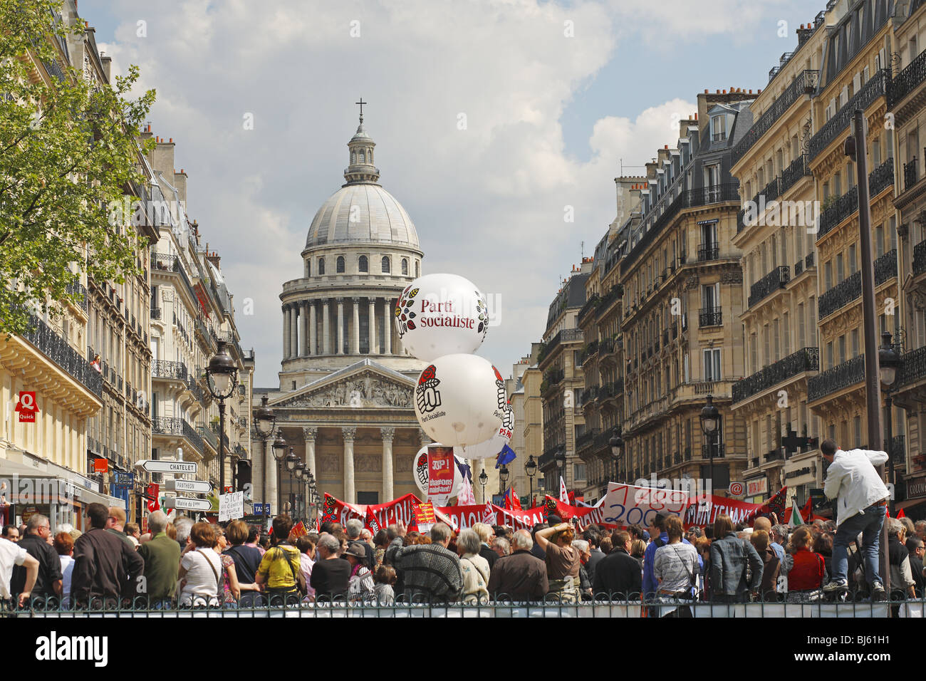 Mai-Demonstration in Paris, Frankreich Stockfoto