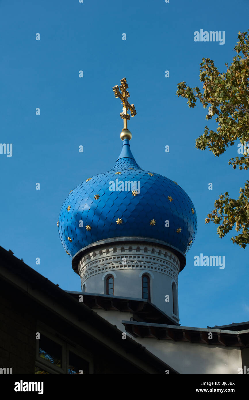 Kuppel der russisch orthodoxen Kirche in Chiswick, West-London Stockfoto