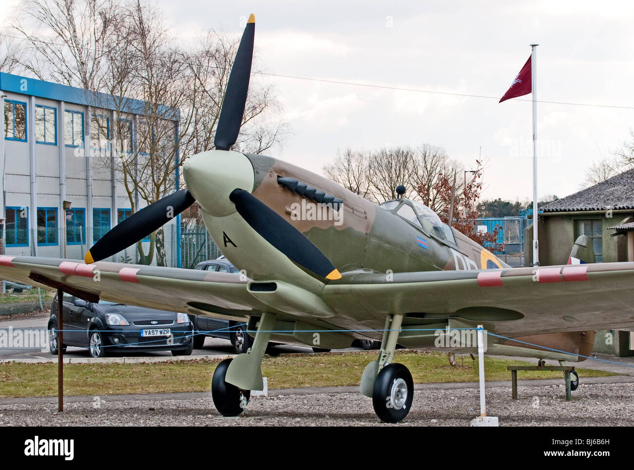 Replikat Supermarine Spitfire Mk 1 im Yorkshire Air Museum in zogen, in der Nähe von York, Großbritannien Stockfoto