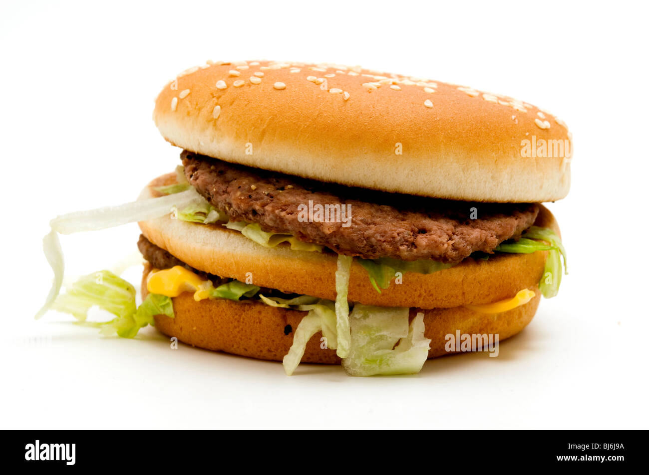 Echte McDonald's Big Mac Stockfoto